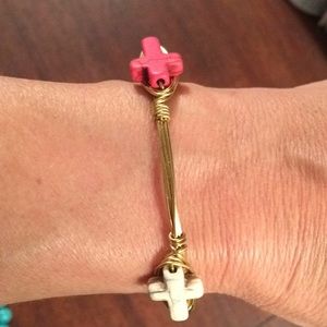 Cross bangle bracket, hand made.